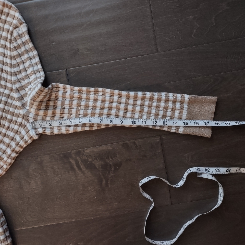 Talbots Metallic Striped Cable Knit Sweater - Picture 10 of 10